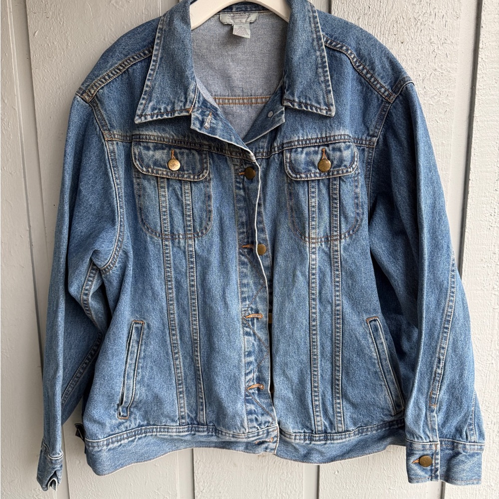 Great Northwest Clothing Company Blue Jean Jacket embroidered gorilla back 2X